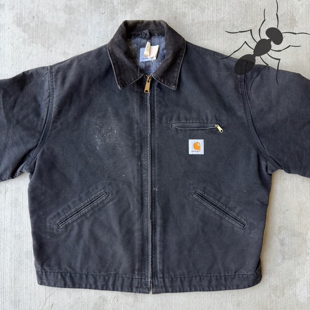 Carhartt J01 black Detroit work wear jacket - Picture 2 of 8